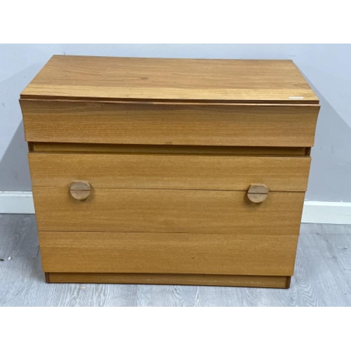 392 - Teak Retro style 3 drawer chest