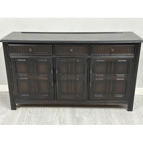 396 - Priory hand waxed low sideboard 153x46cm, H85cm