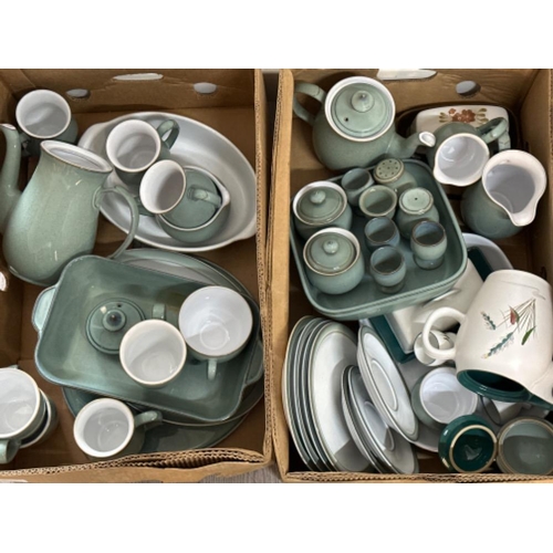 42 - 2 boxes of vintage Denby dinnerware