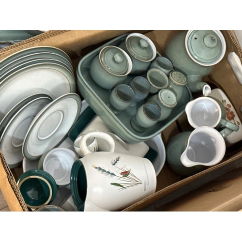 42 - 2 boxes of vintage Denby dinnerware