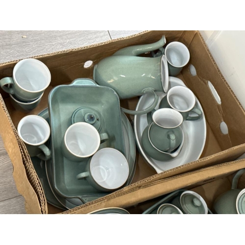 42 - 2 boxes of vintage Denby dinnerware