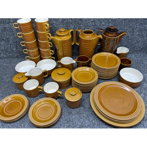 44 - Box containing Hornsea “Saffron pattern” coffee set