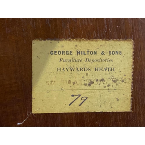 75 - Antique sewing/haberdashery box cabinet with single draw by George Hilton and Sons