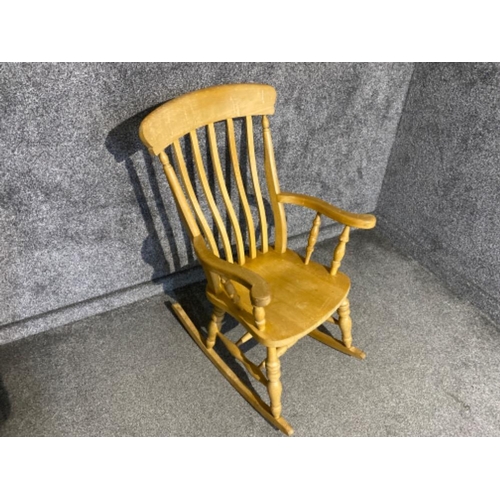 77 - Solid pine farmhouse rocking chair