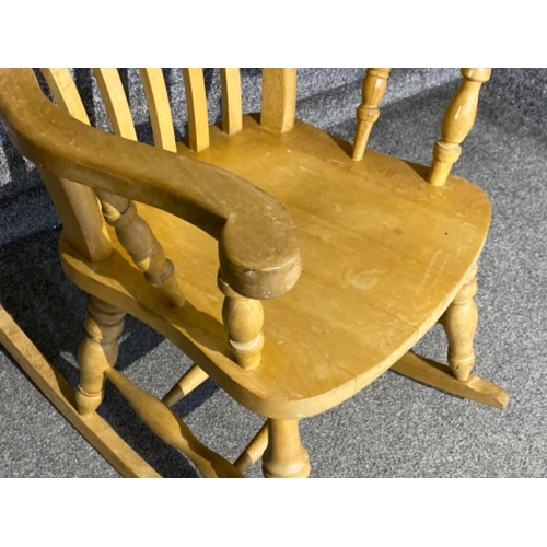 77 - Solid pine farmhouse rocking chair