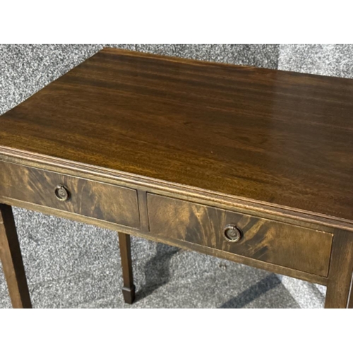 96 - Early 1900’s mahogany side table with 2 drawers