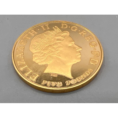 12 - 2008 gold £5 proof Accession of Queen Elizabeth 1st coin