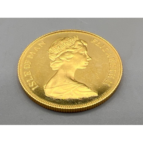 14 - Gold Isle of Man 1974 £2 proof coin