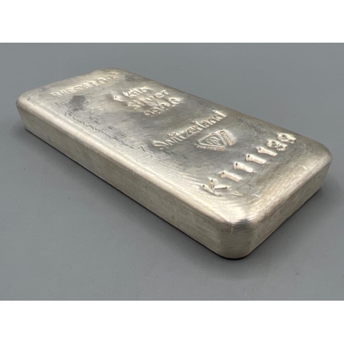 16 - 1 kilo silver bar with Metalor certificate