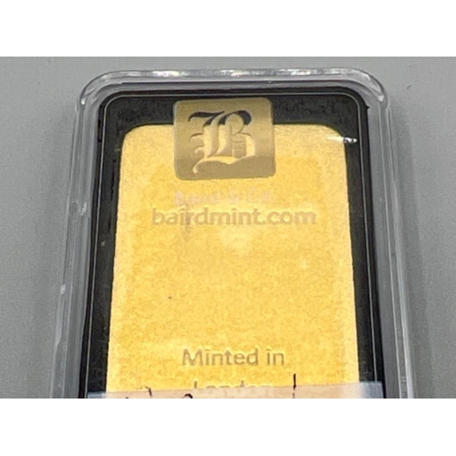 26 - 1 Oz pure gold bar (Baird & Co)