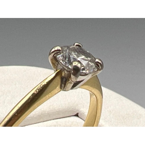 56 - Ladies 9ct gold diamond (0.4ct) ring, 2.32g size K1/2