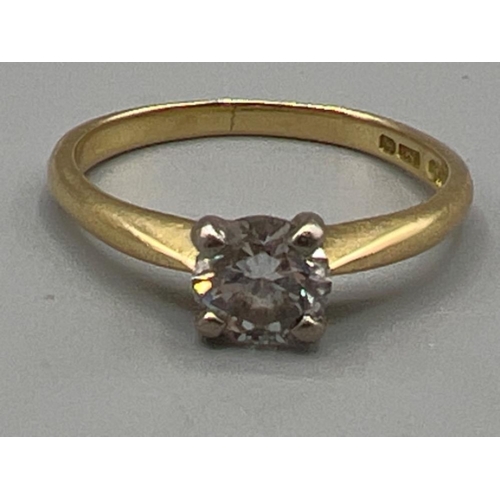 56 - Ladies 9ct gold diamond (0.4ct) ring, 2.32g size K1/2