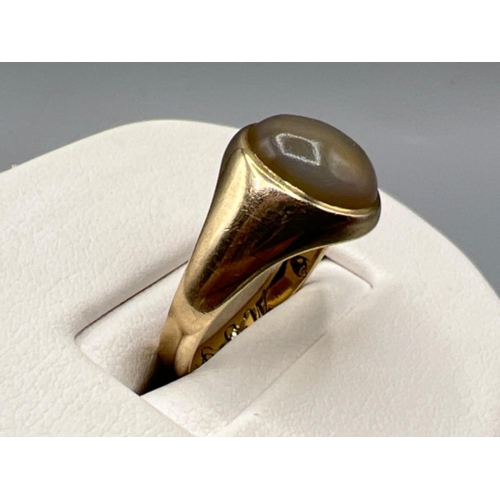 69 - Ladies 9ct gold white stone ring, size M1/2 (2.64g)