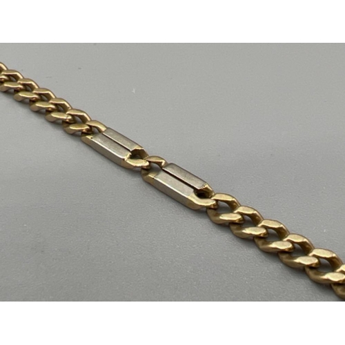 74 - 9ct gold diamond cut bracelet (9.24g) 22cms