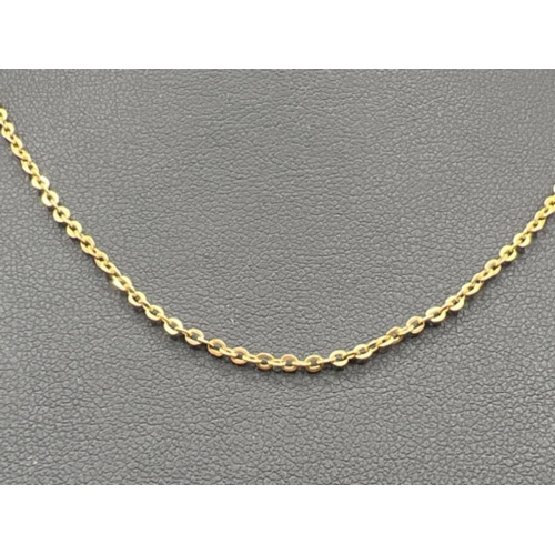 75 - Ladies 9ct gold chain (2.13g) 42cms