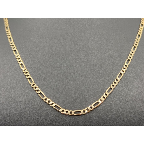 77 - 9ct gold curb link chain (6.07g) 46cms