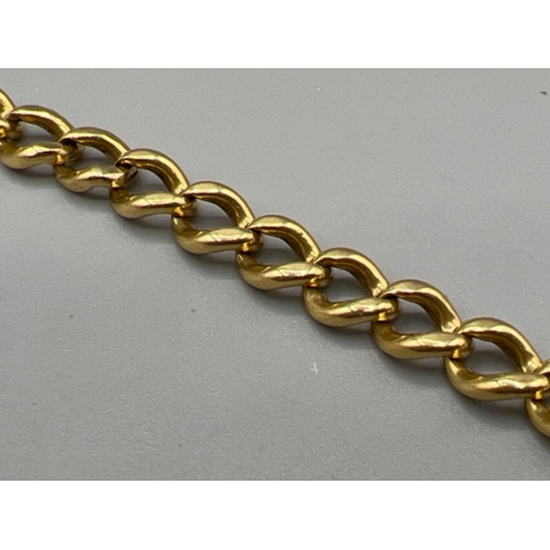 84 - Heavy 18ct Gold Albert chain bracelet (18.36g) 19cms