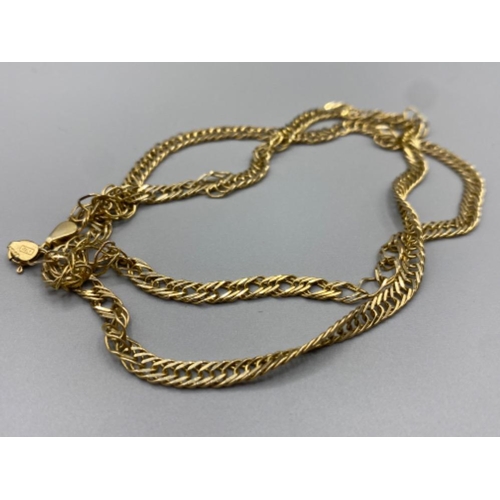 8 - 9ct gold fancy link chain/necklace (7.36g) 50cm