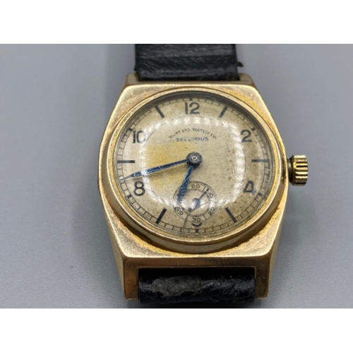 326 - West End Watch Co. Secundus leather strap wrist watch