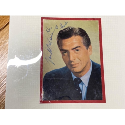 334 - 3 signed autographs by Ray Milland 1907-1986, Victor Mature 1913-1999, Ian Gillet Carmichael 1920-20... 