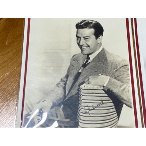 334 - 3 signed autographs by Ray Milland 1907-1986, Victor Mature 1913-1999, Ian Gillet Carmichael 1920-20... 