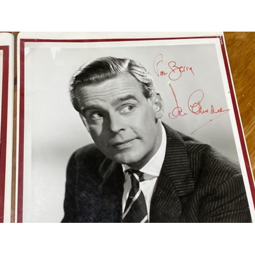 334 - 3 signed autographs by Ray Milland 1907-1986, Victor Mature 1913-1999, Ian Gillet Carmichael 1920-20... 