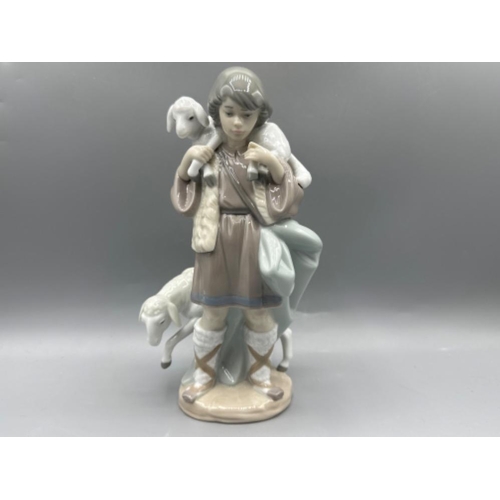 132 - Lladro figure 5485 Shepherd Boy, good condition, height 21cm