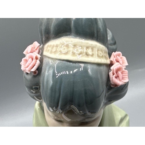 134 - Lladro figure 4988 Oriental Spring, height 30 - condition “parasol needs reattached to hand (good co... 