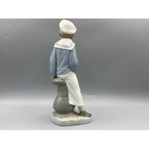 150 - Lladro figure 4810 Boy With Yacht, good condition, height 23.5cm