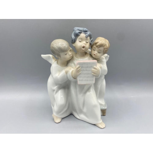 180 - Lladro figure 4542 Angel Group in good condition - height 18cm