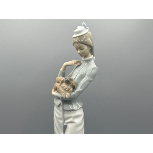 2 - Lladro 4893 ‘Walk with the Dog’ in good condition and original box