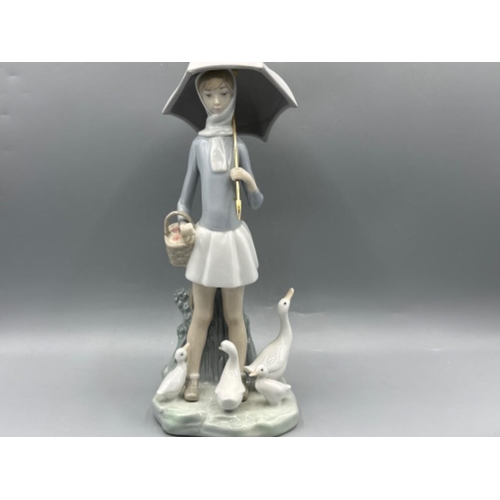 206 - Lladro 4510 ‘Girl with umbrella’ in good condition, height 26cm, with original box