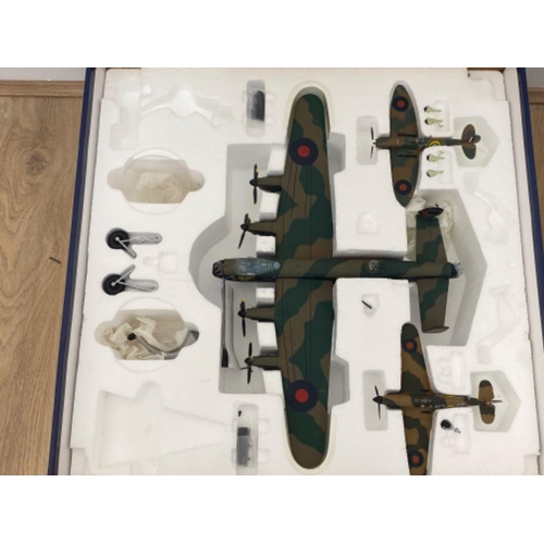 161 - Corgi Battle of Britain memorial flight set. The Aviation archive in original box ( peices missing s... 