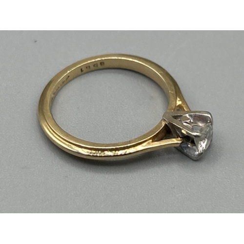 20 - Ladies 14k gold diamond set ring, approx 0.25ct diamond. Size L1/2 and 1.83g