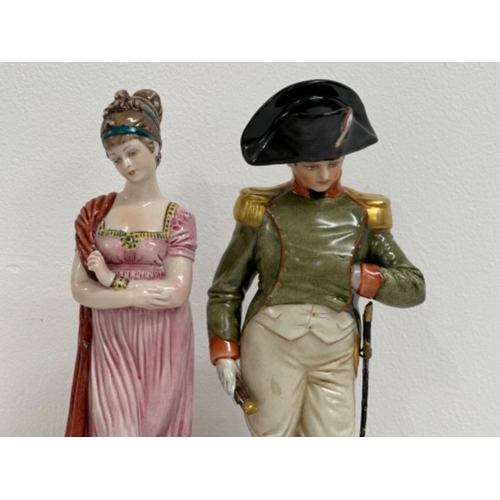 204 - Napoleon and Josephine Bonaparte porcelain figurines by Capo Di Monte, both signed by Bruno Merli - ... 