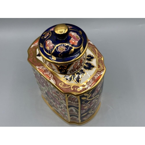 224 - Masons Ironstone “Penang” Tea Caddy, dated 1997 - height 20cm