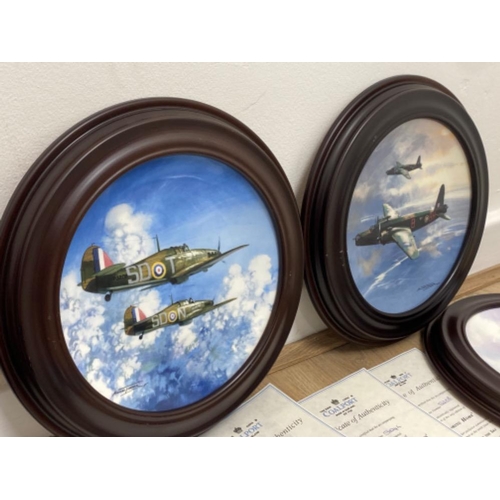 294 - 7 Coalport limited edition fighter plane plates by Michael Turner all with certificate of authentici... 