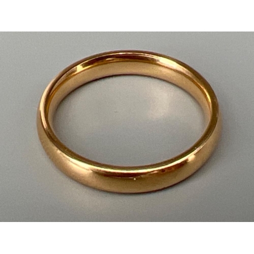 63 - Gents 18ct gold wedding band, size S 6.65 grams in weight