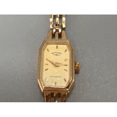 71 - 9ct gold ladies Rotary watch (9.55g)