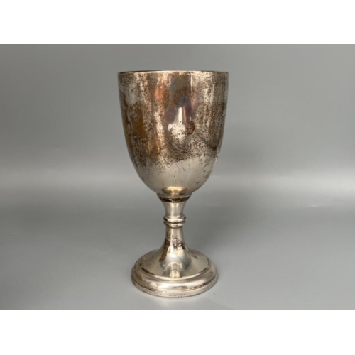 73 - Hallmarked Birmingham silver Goblet dated 1938 weighing weighing 81.69 grams and 13cm in height