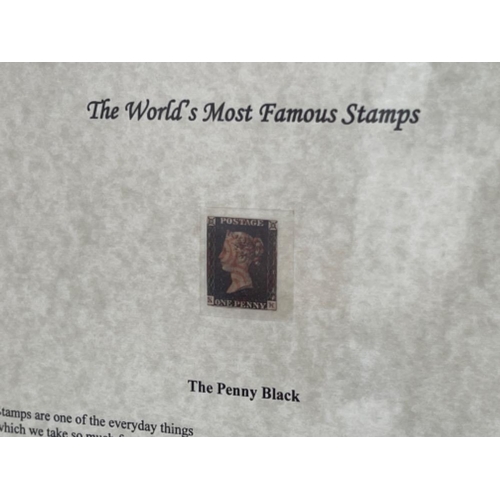 74 - 1840 Penny Black stamp with certificate of authenticity