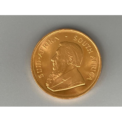 79 - 1974 fine 22ct gold Krugerrand 1 ounce coin