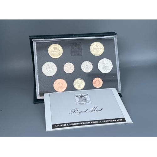 88 - UK Royal Mint proof coin collections including 1989, 1990 & 1991 all in original cases with certific... 