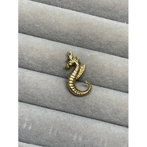 12 - 9ct Yellow Gold Seahorse Charm Weighing 0.88 grams