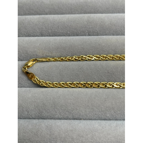 32 - 9ct Yellow Gold Hallmarked Fancy Flat Link Chain Weighing 5.56 grams Measuring 40cm in length