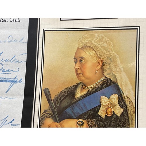 150 - Queen Victoria signature on Windsor castle notepaper in great condition