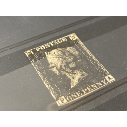 160 - 1840 1 penny black stamp in good condition