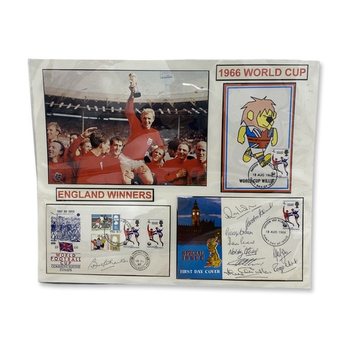 153 - England 1966 World Cup squad signatures complete set of 11 in great condition