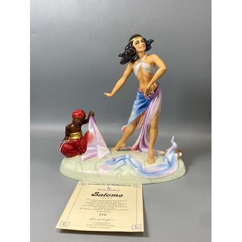 197 - Limited edition Royal Doulton Salome figure No 212/1000 with original certificate in good condition