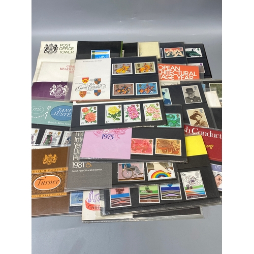 122 - 28 uncirculated British stamp packs including 1966 World Cup and Churchill centenary